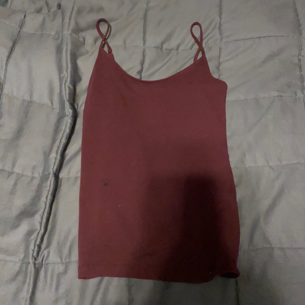 maroon cami top